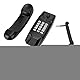 Schnurgebundenes Telefon, Platzsparender Desktop/Festnetztelefon zur Wandmontage für das Home-Office-Hotel(Schwarz)