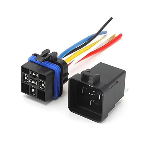 1 Pack Waterproof Relay with Harness, 5-Pin SPDT 12V 40/30 AMP, Heavy Duty 12 AWG Tinned Copper Wires, Automotive Marine Relays Universal for Boat, Truck, Van, Motorcycle