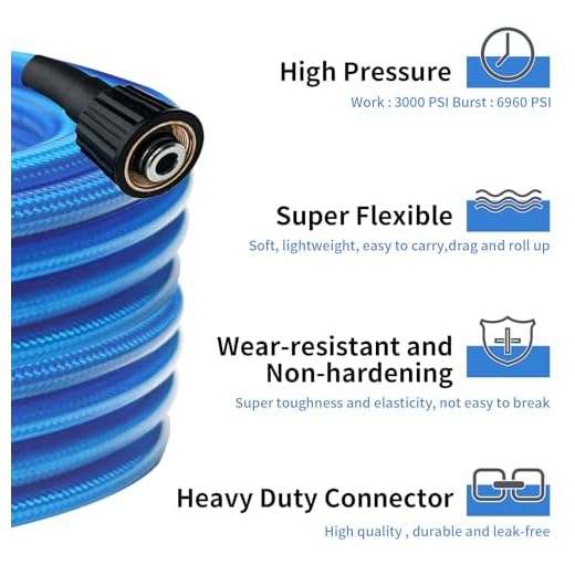 BESHED 25 FT Kink Resistant Pressure Washer Hose
