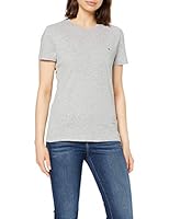 Tommy Hilfiger Women's Heritage Crew Neck Tee, Light Grey HTR, XL