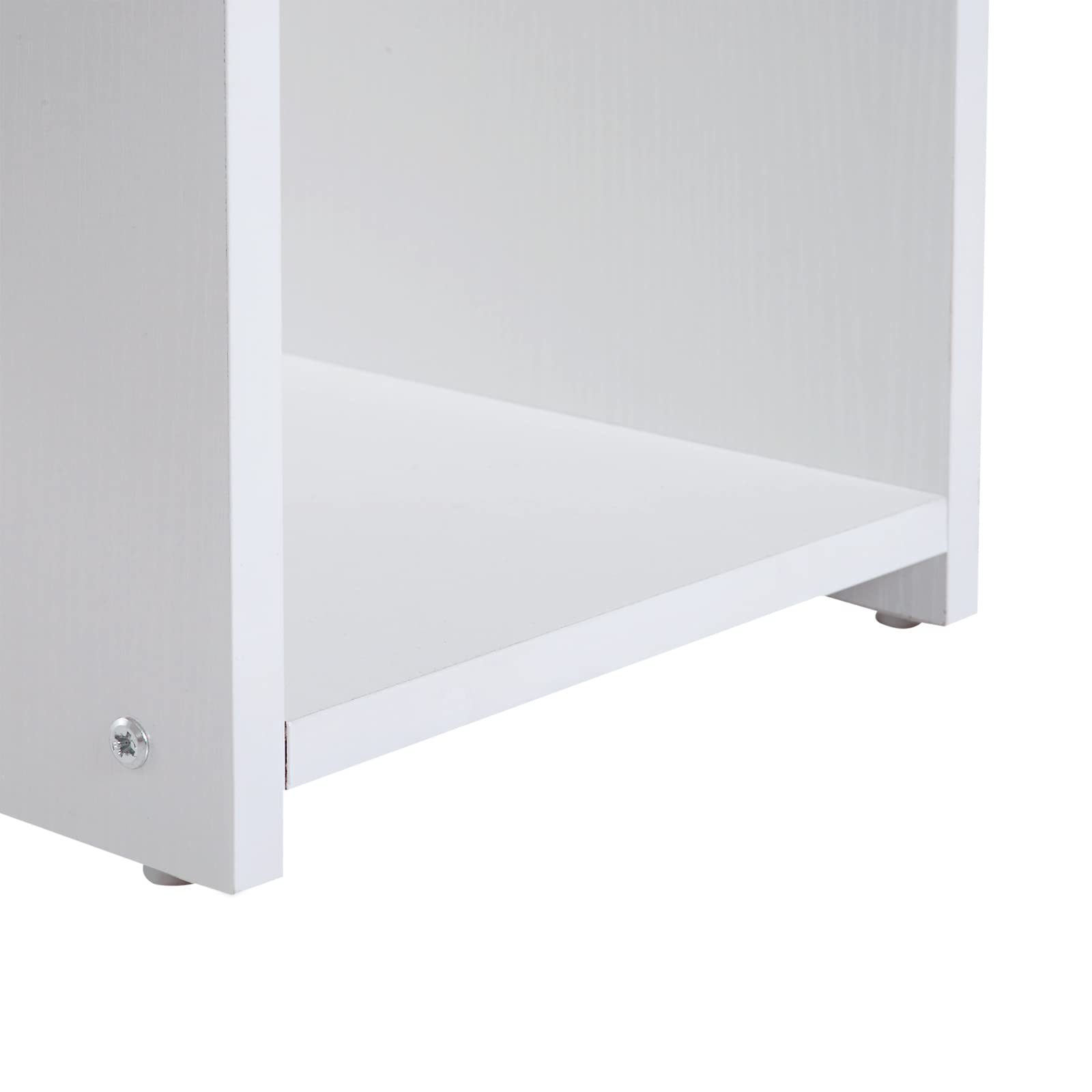 HOMCOM Scrivania Salvaspazio da Casa e Ufficio Porta PC 80x45x75cm Bianco | Scrivania per Computer Moderna, Porta PC, Ripiano per CPU, Mensola per Tastiera Estraibile in Legno