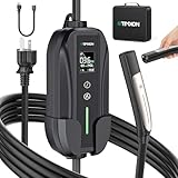 Level 2 & Level 1 Mobile Charging for Tesla-ETL Listed, Portable 16A 110/240V Electric Car Charger with NEMA 6-20P to 5-15P Adapter,25ft Extension Cords, NACS Connector for All Tesla Model Y/3/S/X