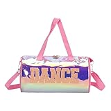QUXVUIS Stilvolle und multifunktionale Tanz Sporttasche für Mädchen und Kinder – leichte Gymnastiktasche mit Mehreren Fächern, ideal zum Verstauen von Spielzeug und, Rosa, 18.5 x 32 cm
