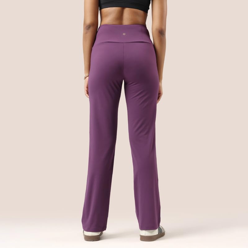 Image of BlissClub Women's Ultimate Straight Pants - Lite, High Waist Formal Trousers with Wide Waistband, Tall (for Women Above 5'5 ft)