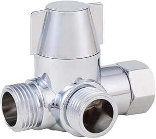 Válvula desviadora de ducha de 3 vías G1/2 Adaptador en T para grifo mezclador de baño, divisor de válvula de ángulo de cabezal de ducha ABS para conexión de manguera de fregadero de baño