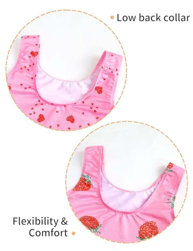 Image of 2 Pack Leotard for Girls Gymnastics Sparkly Tumbling Unitards with Shorts Sleeveless One Piece Biketards