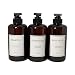 CNC Pack of 3, Pump Bottle of The Bathroom,4 Waterproof Label,16 OZ, Shower Plastic Pump Bottles, Empty