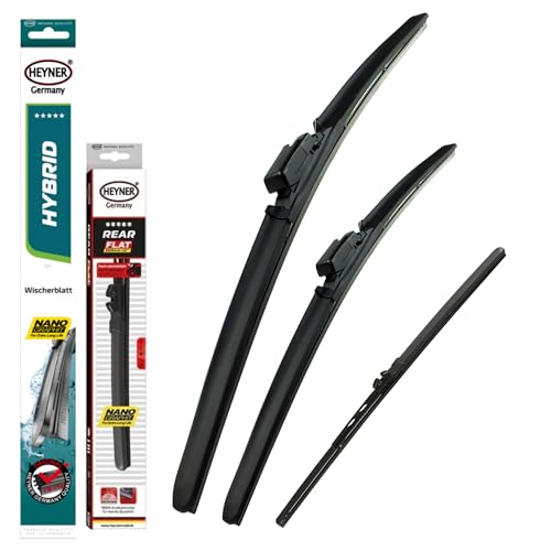 Image of HEYNER Fits: Mercedes EQA 2021-onwards Wiper Blades Hybrid 26"19"12" HH2619TLM12HRF