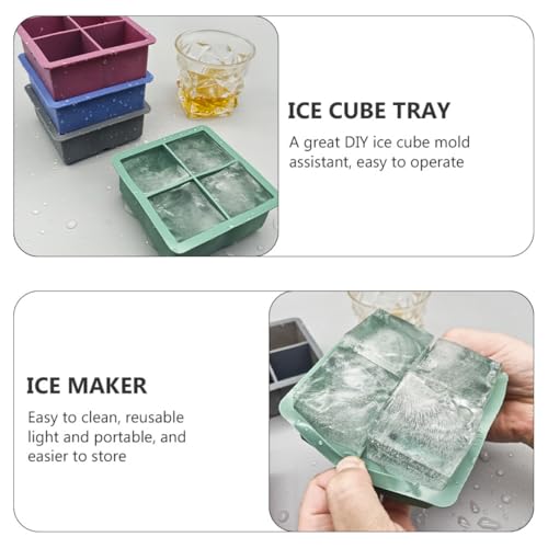 Bandeja para Cubitos de Hielo con Tapa de Silicona Verde miniatura 7
