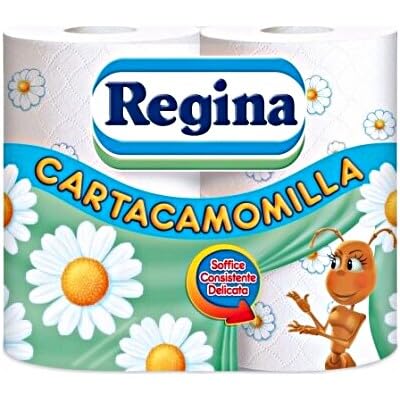 Regina Cartacamomilla Carta Igienica 60 Rotoli | Soffice e Delicata, Consistente, Profumo di Camomilla, Confezione Maxi, Uso Quotidiano