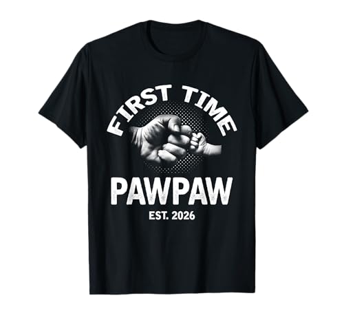 First Time Pawpaw EST. 2026 Father's Day Vintage T-Shirt