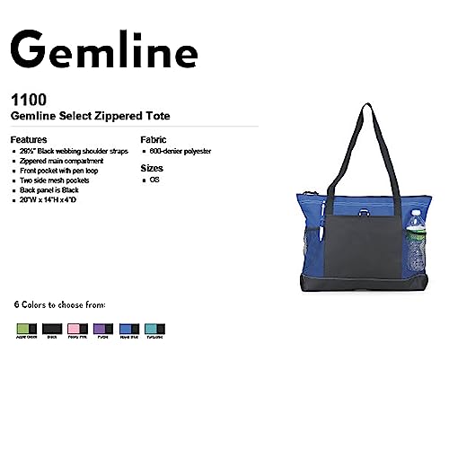 Gemline Select Zippered Tote - Purple (One) #TOP2