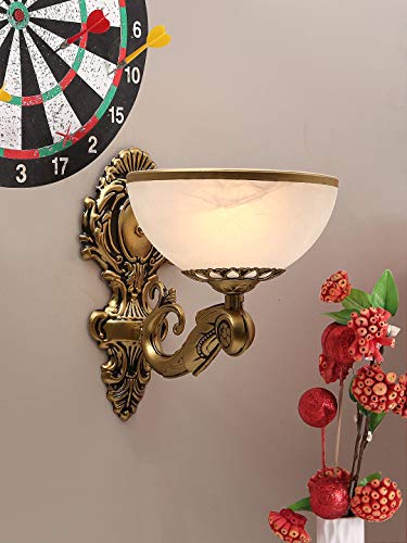 Image of SINOMAN Black Antique Designer Imported Wall Light Wall lamp for Bedroom, Living Room,Kitchen, Bars, malls, Besides The Bed, Balcony Home Decoration (1250 (Single), with Bulb)