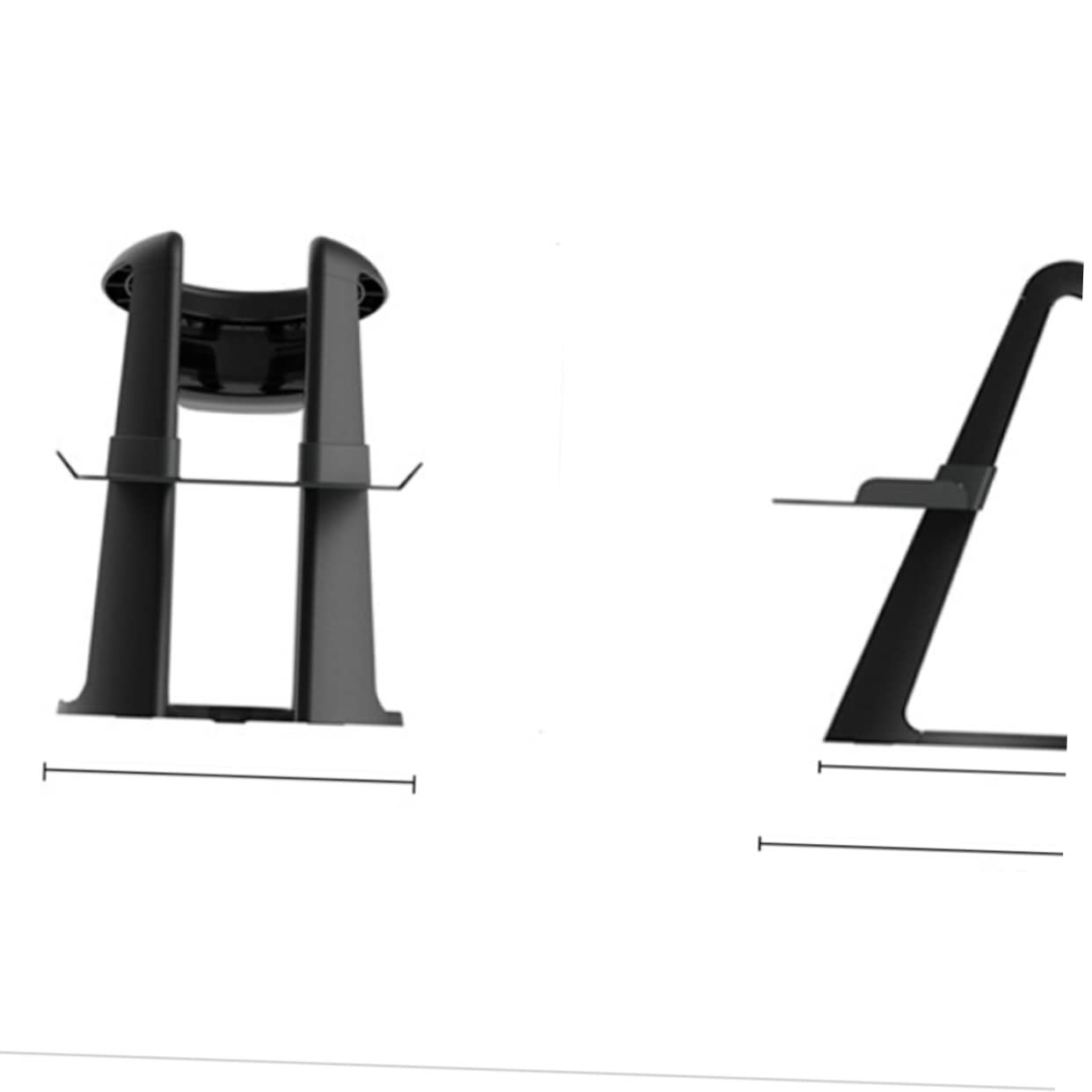 Supporto Vr per Visore, Supporto Display Nero in Plastica | Struttura Removibile, Facile da Trasportare, Spazio per Controller da Gioco e Ordine sulla Scrivania