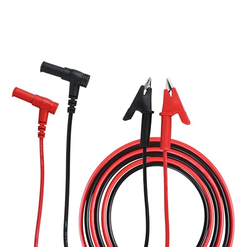 Image of 69381 Alligator Clip Test Leads for Klein Multimeter Leads,Heavy-Duty Banana Plug Replacement Leads, 3-Foot