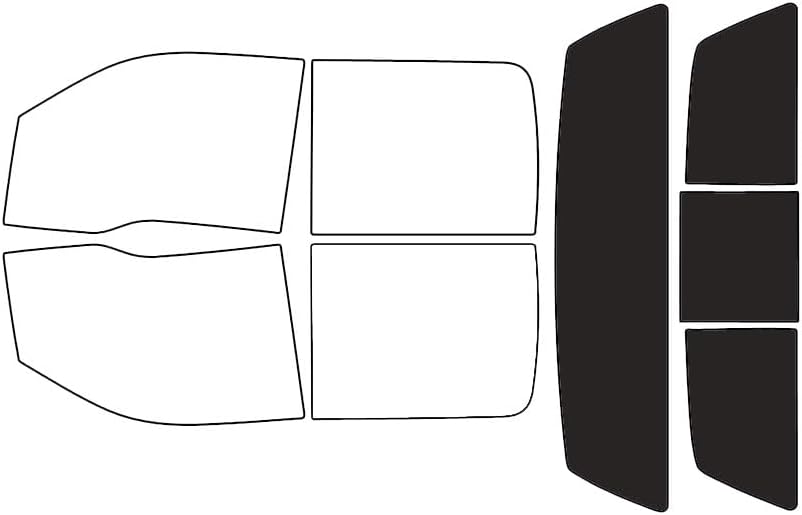 Rvinyl Window Tint Kit Compatible with Ford F-150 2009-2014 4 Door - Black 20% - Single Ply No Bubble Film - Do it Yourself Vehicle Rear Windshield Precut Kit