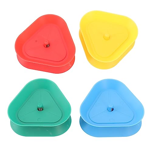 Zerodis Porta Naipes, Diseño de Resorte en Forma de Triángulo de Plástico, para Cartas de Póquer, Adultos y Adolescentes, Juego de 4 Piezas