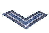 Better Trends Country Braid Collection is Durable and Stain Resistant Reversible Indoor Area Utility Rug 100% Polypropylene in Vibrant Colors, 24' x 48' x 48' L-Shape, Chambray Stripe