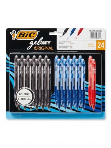 BIC Gel-ocity bolígrafos gel negro azul rojo x24