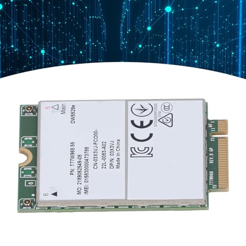 Módulo 4G, T77W968 DW5829e Cat 16 LTE Tarjeta de Red para laptops 7320 7330 7520 7530 7430, Tecnología MIMO 4x4, Material PCB premium miniatura 4