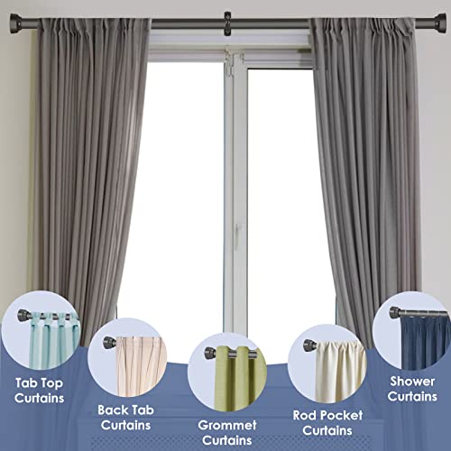 Yajuxiu Rustic Curtain Rod, Industrial Curtain Rods For Windows 48 To 86 Inches, Blackout Wrap Around Curtain Rod, For Indoor And Outdoor, Simple Modern Design, 30 To 86 Inches, Black #TOP5