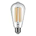 LIGHTSTORY LED Decorative Bulb ST19, E26 Base 2200K Non-dimmable 4.5W/50W Clear LED Filament Bulb