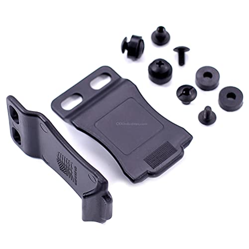 Tuckable Kydex Belt Clip For Gun Holsters & Knife Sheaths – (Fits 1.50” Belts) - (Inside-The-Waistband/Iwb) - (Xclip Design) - Usa Made - Slotted Hole Design - Mounting Hardware Included - (2 Pack) #TOP2