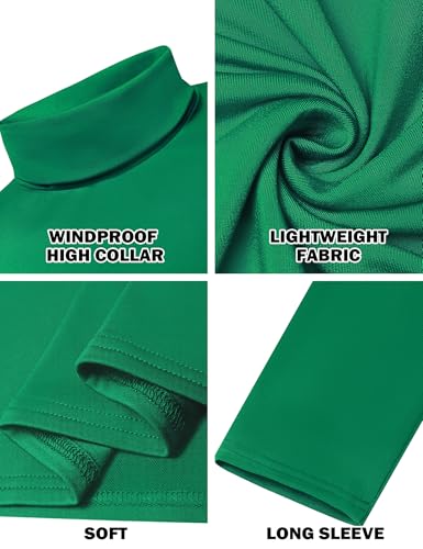 Image of Men's Turtleneck Casual Basic High Neck Long Sleeve T Shirts Half Neck Lightweight Pullover Sweater