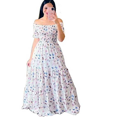 Robe de soirée à épaules dénudées pour cocktail et plage