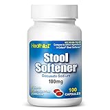 HealthA2Z® Stool Softener, Docusate Sodium 100mg, Compare to Colace® Stool Softener Active Ingredient, 100 Capsules…