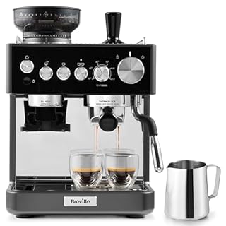 Breville Barista Sense Macchina per caffè espresso | Macchina da caffè con macinacaffè integrato e montalatte | Lancia vapore TempSense | Pompa italiana da 15 bar | Nero [VCF187X]