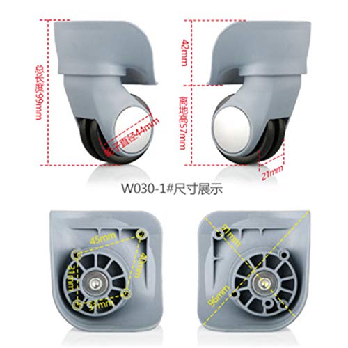 Wheels for Luggage, (Set of a Pair 360 Degree Swivel Luggage Mute Wheel Suitcase Replacement Repair Wheels Parts Spinner(Size:Gray)2