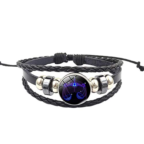 Preisvergleich Produktbild UINGKID Damen-Armband Charm Kreative Stilvolle Mode Frauen Sternbild Sternzeichen Anhänger Mehrschichtige Handgemachte L