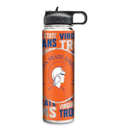 Rico Industries NCAA Virginia State Trojans Standard 22oz Stainless Steel Tumbler with Lid - Great For Coffee, Tea, Water or Cocktails
