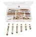 30-Set M8 Crib Screws, binifiMux 60pcs Hex Key Drive Socket Cap Crib Bolts Barrel Nuts, M8 x 30mm/ 40mm/ 50mm/ 60mm/ 70mm/ 80mm Furniture Bolt and Barrel Nuts Assortment Kit