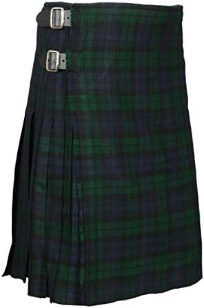 Traditional Scottish Black Watch 8 Yard Tartan Kilt 40 - 1