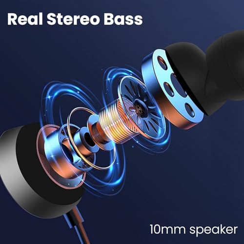 Image of Pro Bluetooth 5.4 Wireless in-Ear Headphones | 60 Hours Playtime | 12.5mm Copper Drivers | Deep Bass | Fast Type-C Charging | Wireless Neckband IPX4 Water Resistant Earphones (Black /Yellow)