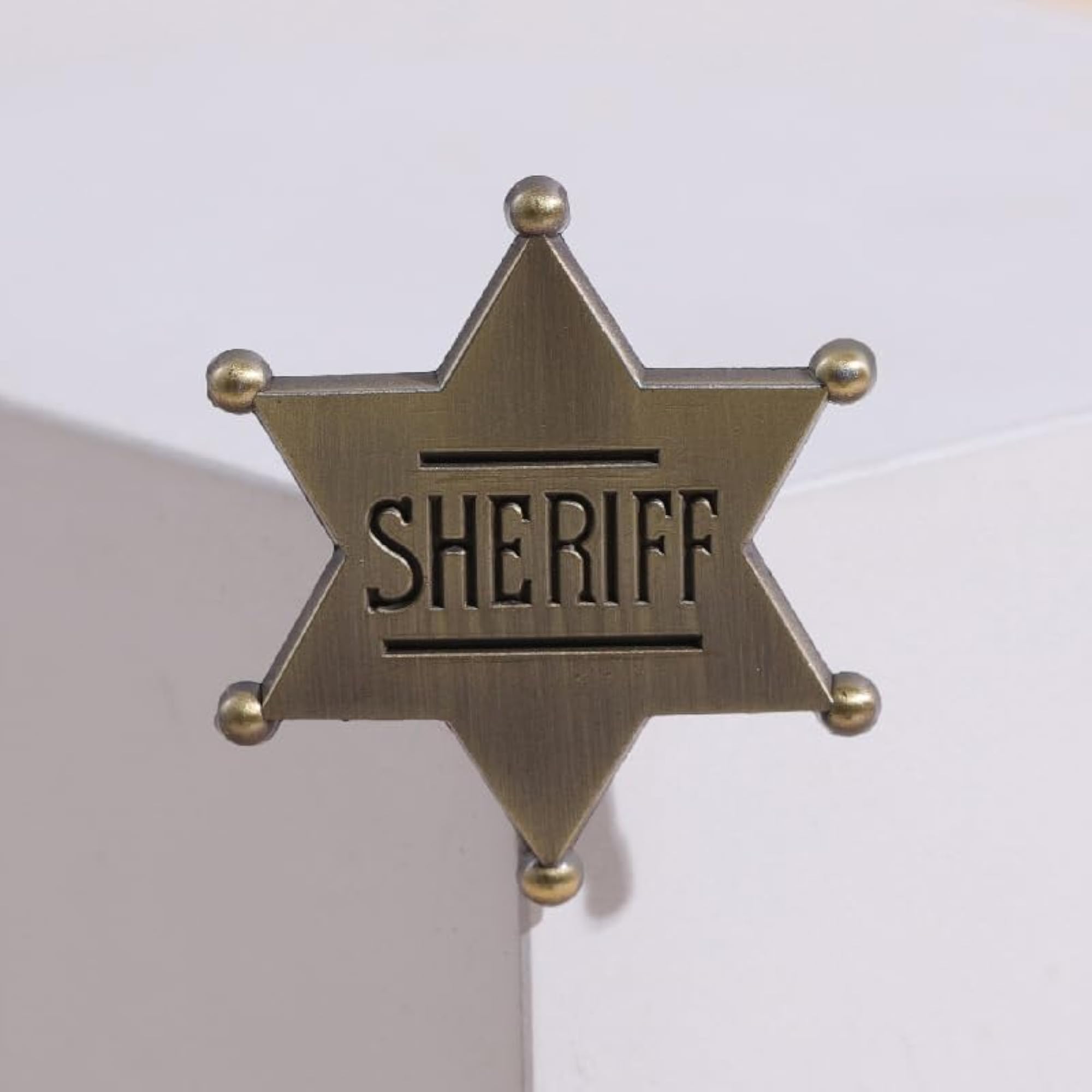6Pcs Vintage Sheriff Lapel Pin Badges, Cowboy Theme