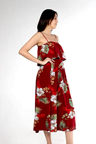 Image of Matchable Family Hawaiian Luau Men Women Girl Boy Clothes in Pineapple Garden Burgundy