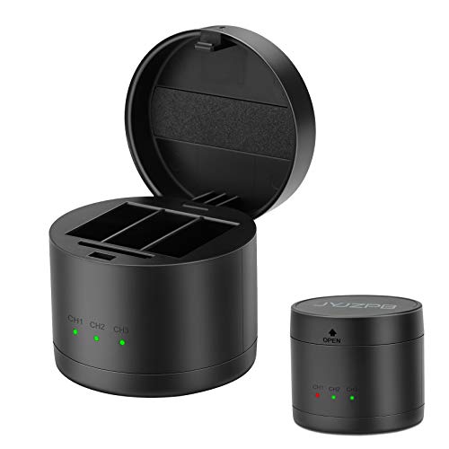 JYJZPB Hero 8 7 6 5 2018 Battery Charger with Three Slots Compatible with GoPro Hero 8 Battery Hero 7 Black Hero 6 Black Hero 5 Black Hero 2018 Battery(Battery Not Include)
