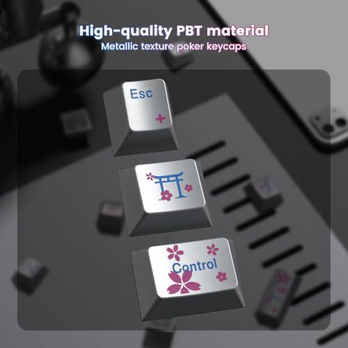 Image of dagaladoo PBT keycaps Set,Cherry Profile Keyboard keycaps,Metal Coating