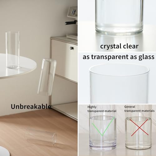 3 Clear Acrylic Cylinder Vase for Centerpieces, Tall Cylinder Plastic Hurricane Vases, Large Unbreakable Flower Vases for Wedding Bouquet (D 4.8", D 6" X H 15.8" +D 4" X H 12") - Image 5