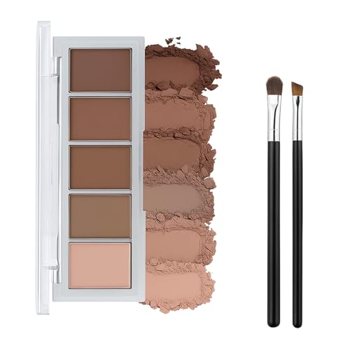 Image of Neutral Nude Brown Eyeshadow Palette for Women – 5 Velvety Matte Shades & Creamy Blendable Formula, Highly Pigmented & Long-Lasting, Perfect for Natural or Smokey Eye Makeup Looks (Mocha Nude)