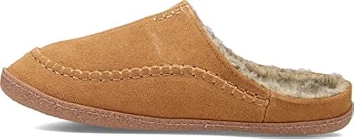 Clarks Stylish Baseball Stiching Cinnamon Plush Sherpa Lined Rounded Toe Suede Clogs (Tan Premium Suede, 11) #TOP2