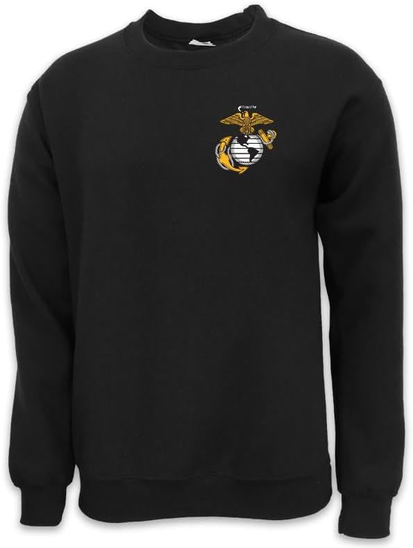 Armed Forces Gear Men's USMC EGA Logo Crewneck Sweatshirt (Multicolor)