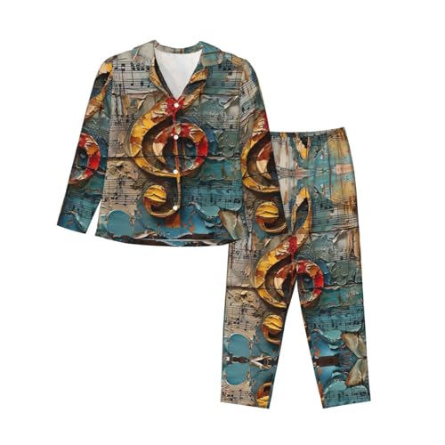 Ensemble pyjama musique 2 pièces une idée cadeau originale pour mélomanes
