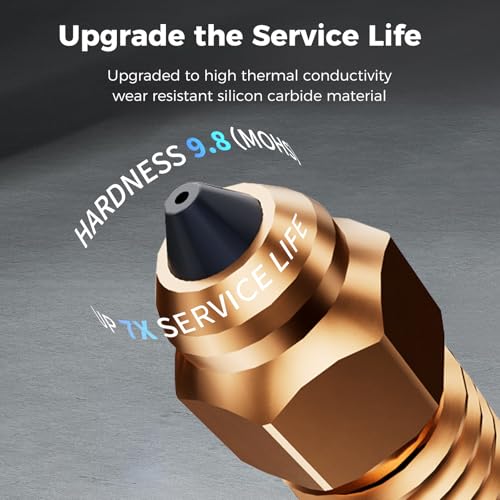 Creality Buse officielle K2 Plus, kit de buses licorne K2P à changement rapide avec rupture thermique en alliage de titane, alliage de cuivre, acier trempé pour imprimante 3D K2 Plus 3 Creality Buse officielle K2 Plus, kit de buses licorne K2P à changement rapide avec rupture thermique en alliage de titane, alliage de cuivre, acier trempé pour imprimante 3D K2 Plus – Image 4