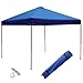 Blissun 10 x 10 Ft Outdoor Portable Instant Pop-Up Canopy Tent with Roller Bag (Blue)