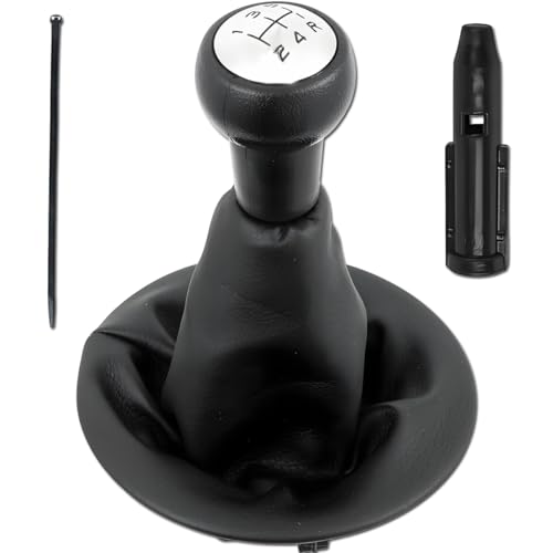 ZAMDOE 5 Speed Manual Gear Shifter Knob for Citroen Berlingo III MK3 [2008-...] for Peugeot Partner [2008-...] Gearbox Stick Shifter Lever Knob with Dust Cover Boot Replace Parts 7591T1 2403FC