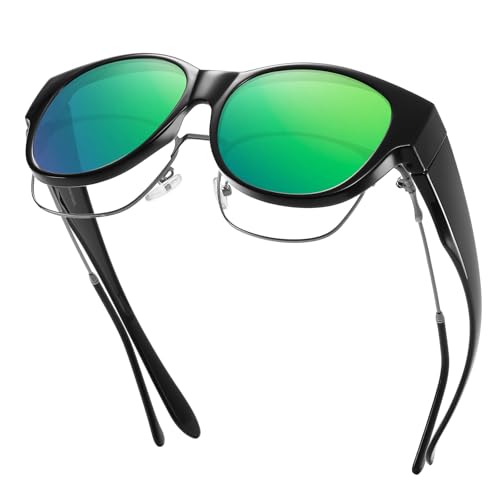 Image of GEGURI Polarized Sunglasses Fit Over Glasses for Men Women, Oversized Square Sun Glasses UV400 Protection Shades